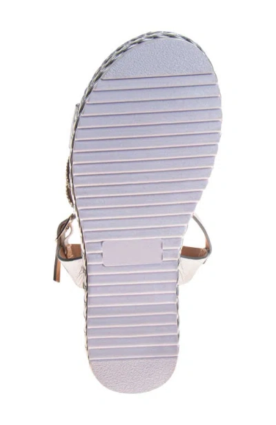 Badgley Mischka Collection Kids' Rhinestone Platform Sandal In Silver