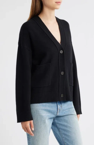 Rails Lindi Cotton, Wool & Cashmere Cardigan In Black