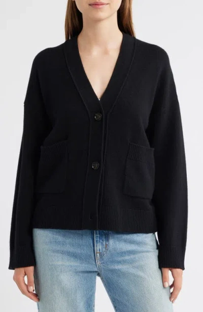 Rails Lindi Cotton, Wool & Cashmere Cardigan In Black