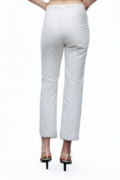 Nocturne Embroidered Bootcut Pants In White