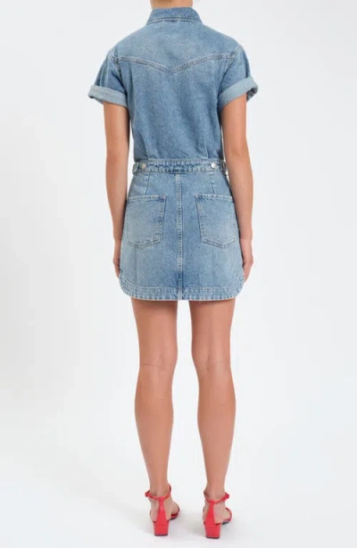 Daze Topanga Denim Romper In Blue