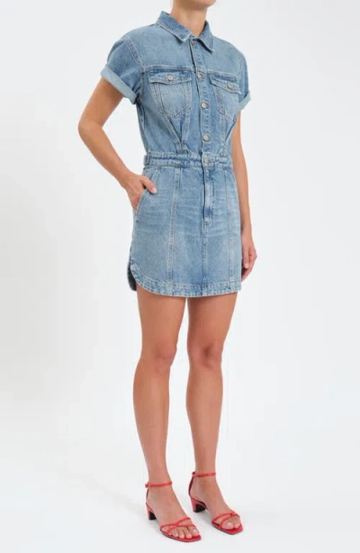 Daze Topanga Denim Romper In Blue