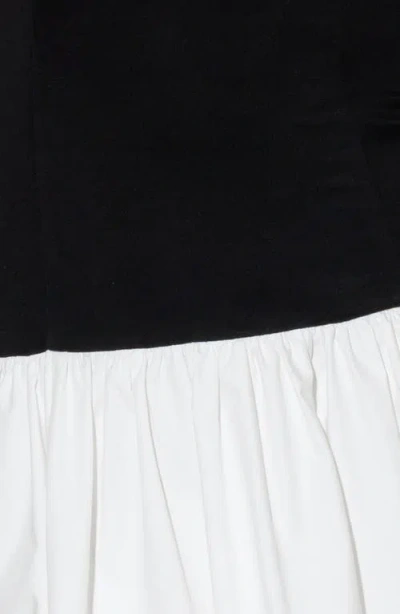 Freemarket Mixed Media Strapless Dress