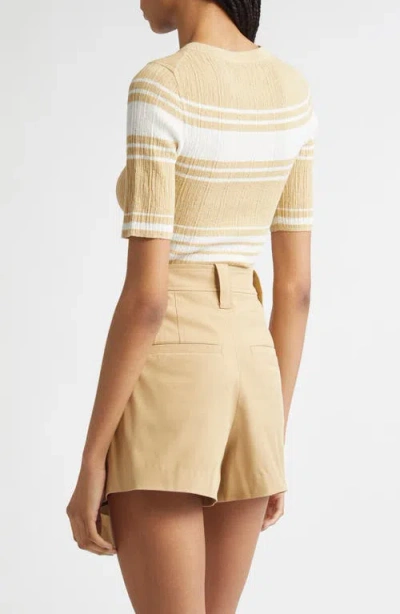 A.l.c . Jack Stripe Cotton Blend Knit Top In Multi