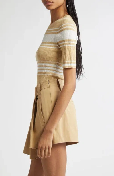 A.l.c . Jack Stripe Cotton Blend Knit Top In Multi