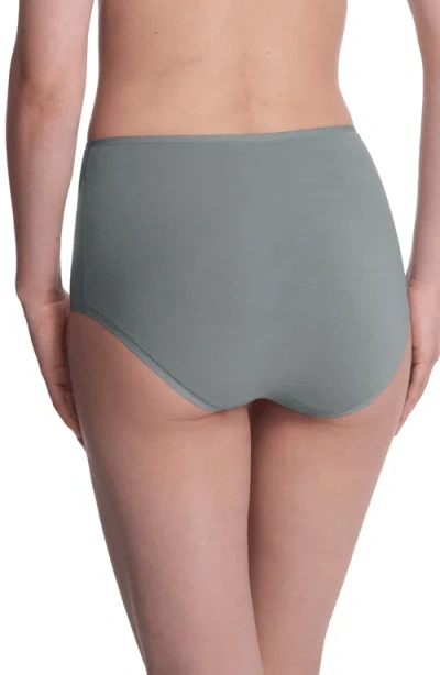 Natori Bliss Bare Cotton High Waist Brief In Gray
