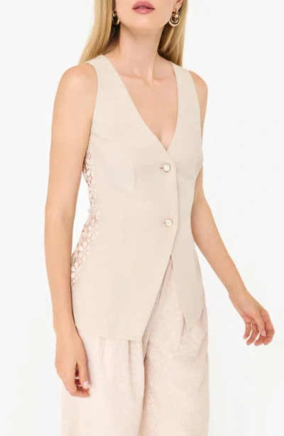 Cami Nyc Sabella Lace Trim Vest In Neutral