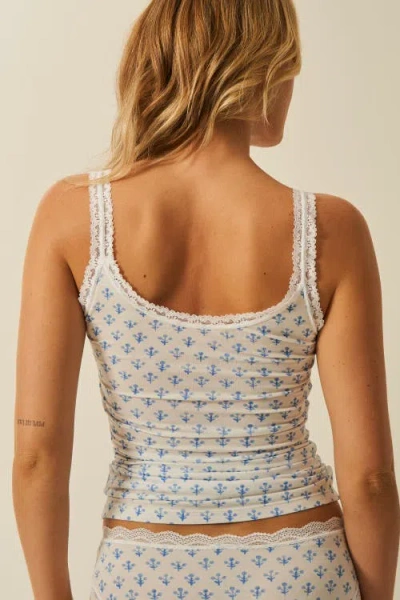 Stripe & Stare Lace Cami & Original Knicker Set In White