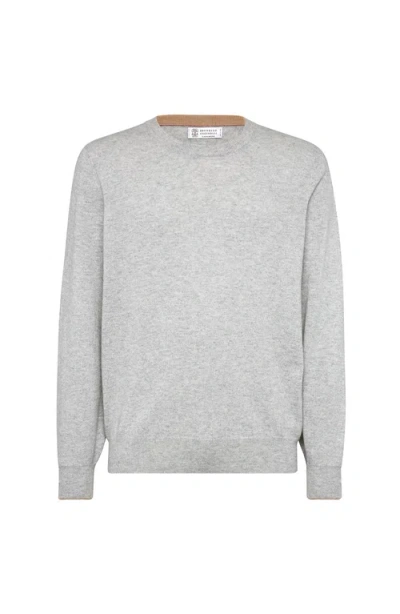 Brunello Cucinelli Cashmere Sweater In Gray