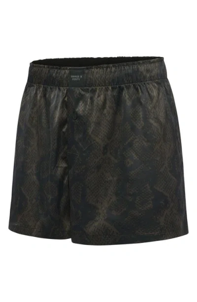 Savage X Fenty Savage X Satin Boxers In Black