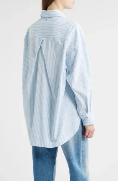 Hugo Boss Boss Orange Bostaffa Relaxed Fit Cotton Button-up Shirt In Blue