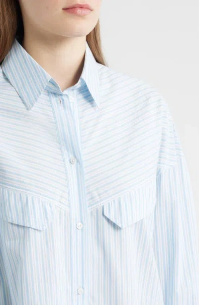 Hugo Boss Boss Orange Bostaffa Relaxed Fit Cotton Button-up Shirt In Blue