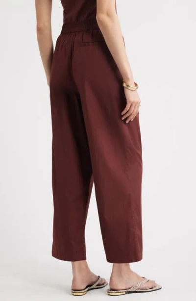 Nordstrom Cotton Poplin Pants In Brown