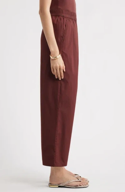 Nordstrom Cotton Poplin Pants In Brown