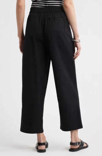 Nordstrom Cotton Poplin Pants In Black