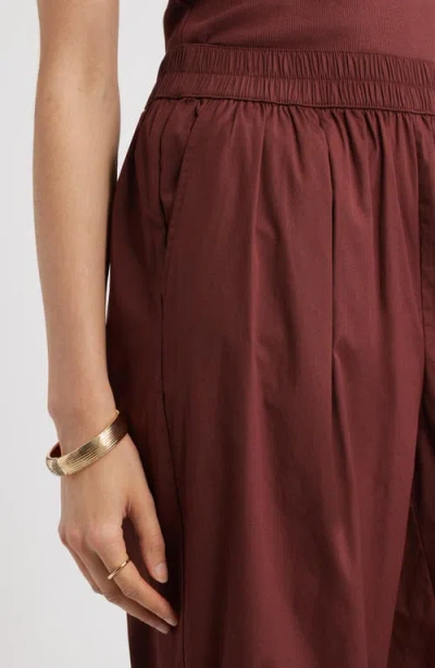 Nordstrom Cotton Poplin Pants In Brown