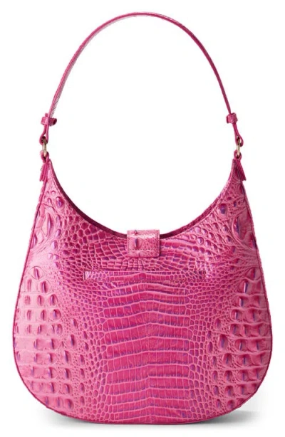 Brahmin Fallon Croc Embossed Leather Shoulder Bag