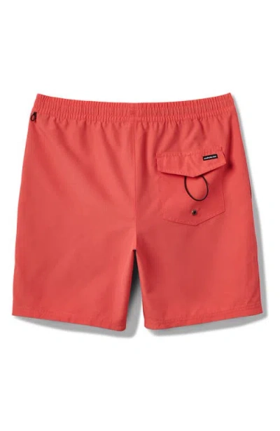 Quiksilver Everyday Solid Volley Swim Trunks In Red