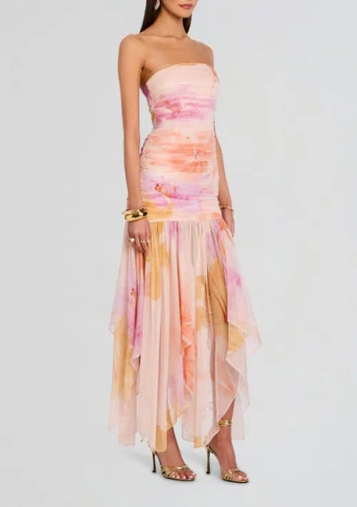 Retroféte Retrofête Teryn Silk Chiffon Dress In Pink