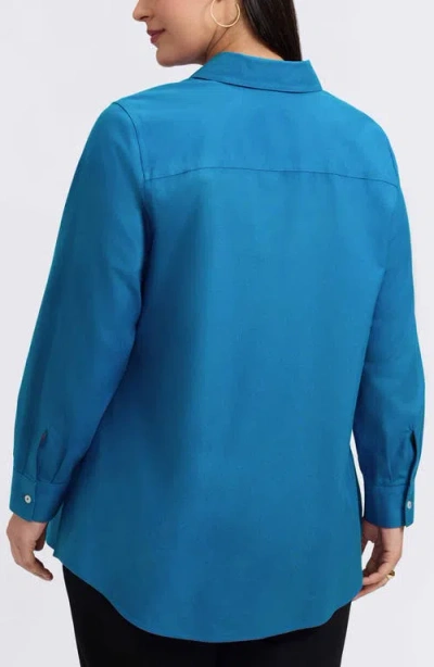 Foxcroft Cici Tunic Blouse In Blue
