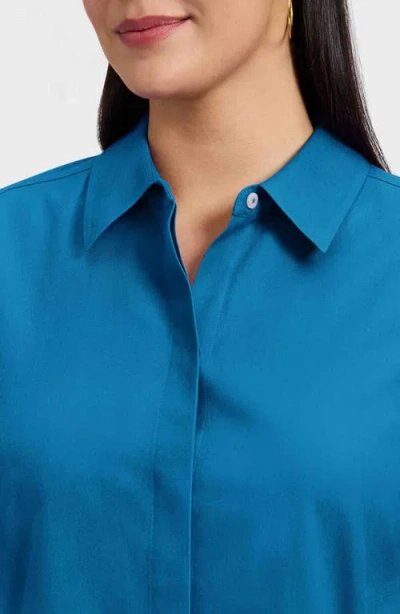 Foxcroft Cici Tunic Blouse In Blue