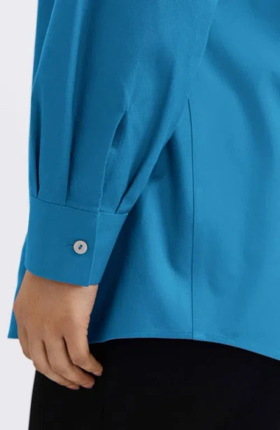 Foxcroft Cici Tunic Blouse In Blue