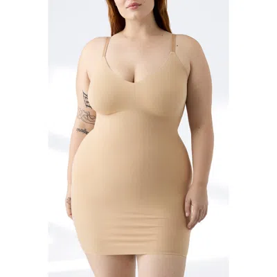 True & Co. True & Co True Body Everyday Shaping Slip In Brown