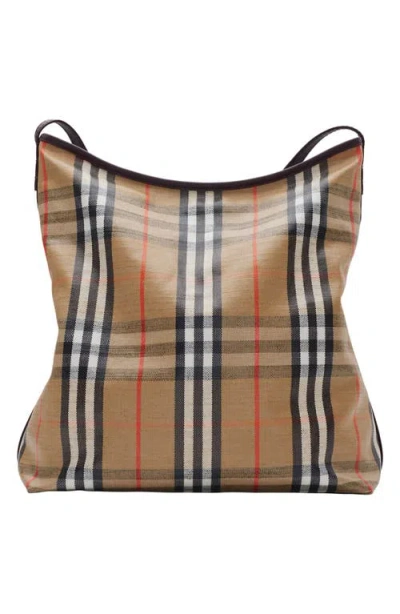 Burberry Highlands Coated Canvas Shoulder Bag