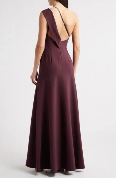 Black Halo Nairobi One-shoulder Gown In Purple