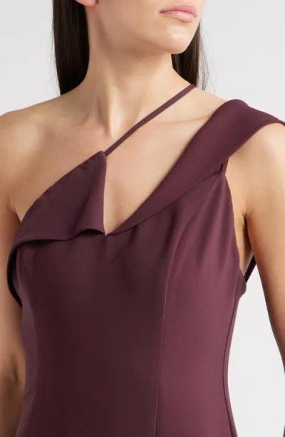 Black Halo Nairobi One-shoulder Gown In Purple
