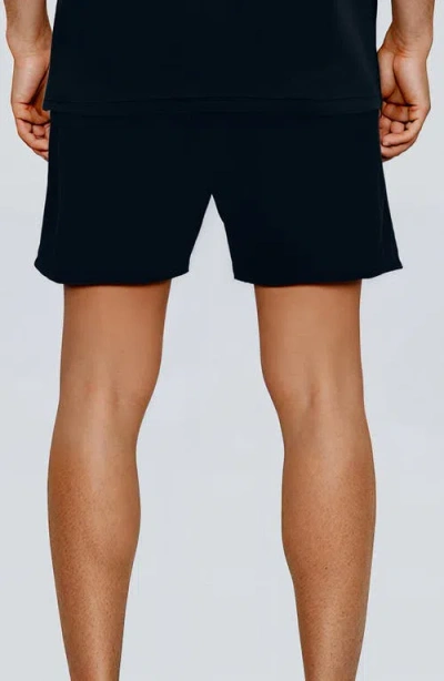 D.rt Embroidered Cotton Terry Shorts In Black
