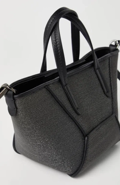 Brunello Cucinelli Precious Bc Duo Mini Bag In Grained Leather In Black