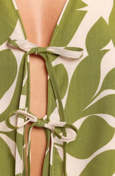 Petal And Pup Petal & Pup Valia Floral Tie Front Top In Multi