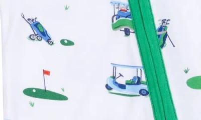 Angel Dear Golf Carts Convertible Zip Romper In White
