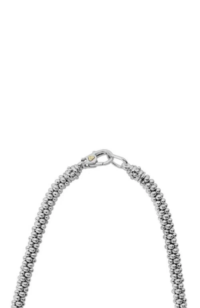 Lagos 18k Gold & Sterling Silver Diamond Lux Single Station Necklace, 16