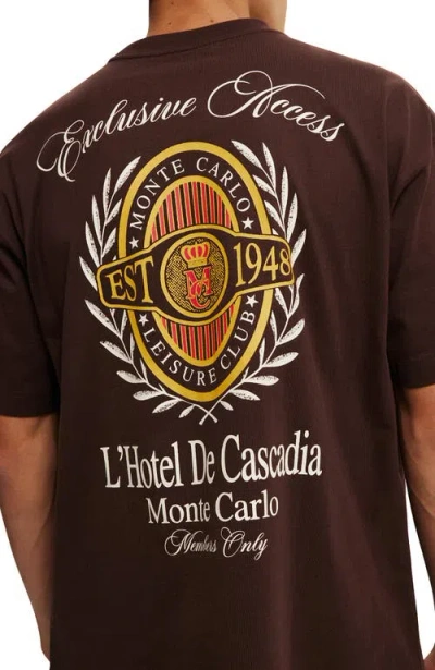 Cotton On Box Fit Graphic T-shirt In Brown