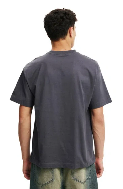 Cotton On Box Fit Graphic T-shirt In Gray