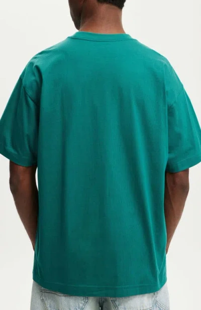 Cotton On Box Fit Graphic T-shirt In Green