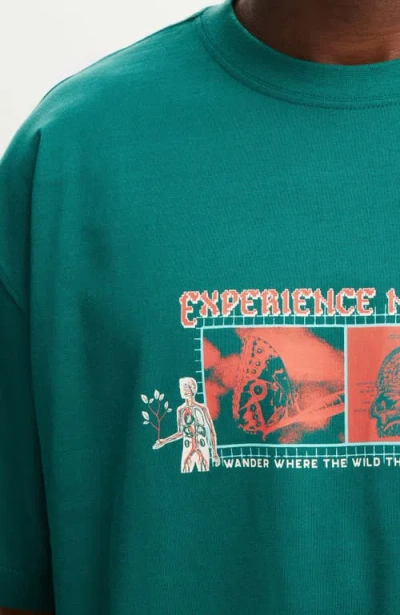 Cotton On Box Fit Graphic T-shirt In Green