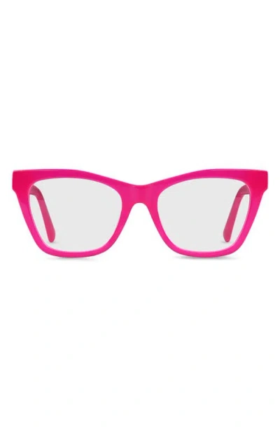 Eyebobs Kitten Around 50mm Blue Light Blocking Cat Eye Reading Glasses In Pink