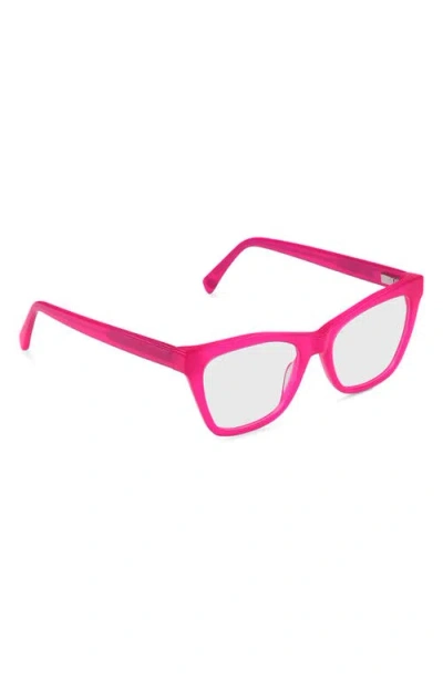 Eyebobs Kitten Around 50mm Blue Light Blocking Cat Eye Reading Glasses In Pink