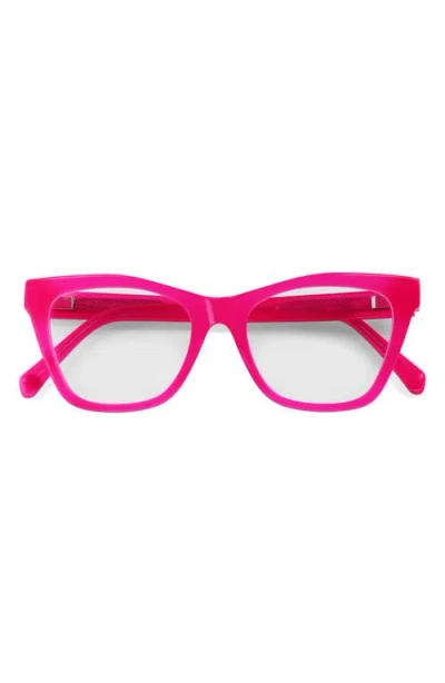 Eyebobs Kitten Around 50mm Blue Light Blocking Cat Eye Reading Glasses In Pink