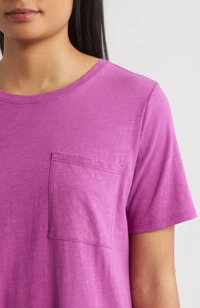 Eileen Fisher Organic Cotton T-shirt Dress In Purple