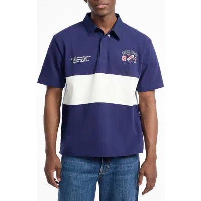 Guess Jeans Colorblock Short Sleeve Rugy Shirt In Multi