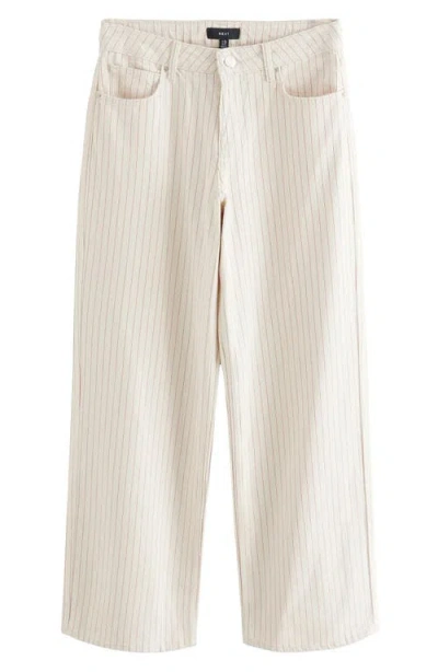 Next Stripe Straight Leg Jeans In Neutral