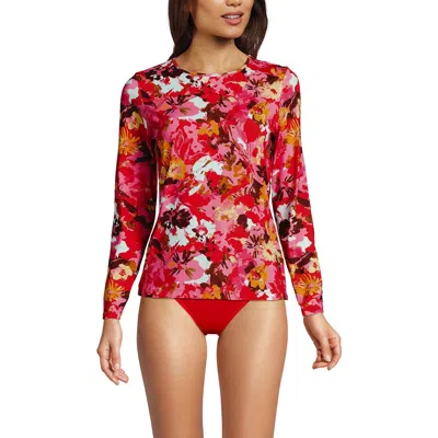 Lands' End Long Sleeve Relaxed Upf 50 Rash Guard In Multi