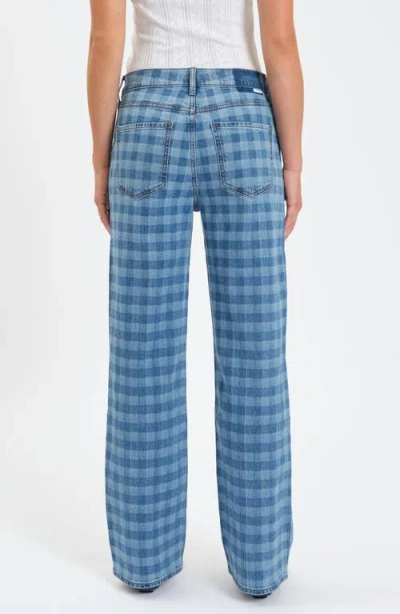 Daze 1999 Ripped High Waist Straight Leg Jeans In Blue