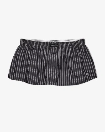 Hommegirls Mini Boxer Skirt / Bandeau Top In Gray