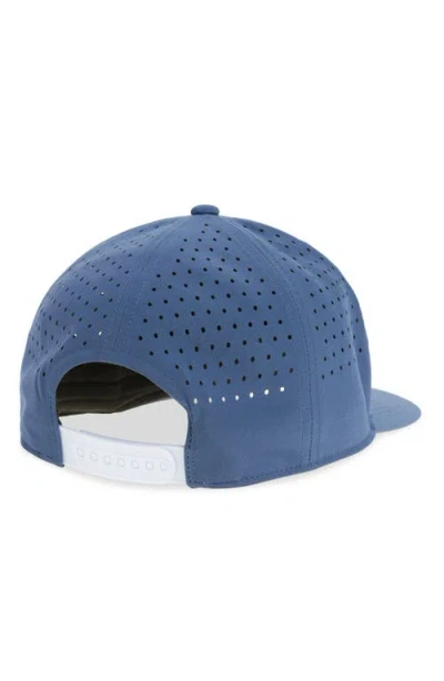 Swannies Wade Perforated Snapback Baseball Cap In Blue