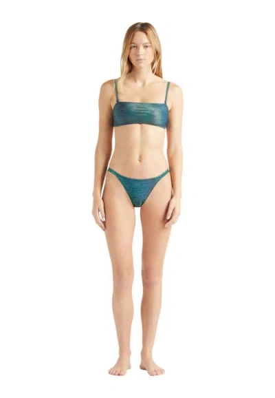 Vilebrequin Tanga Bikini Bottom Rainbow In Blue